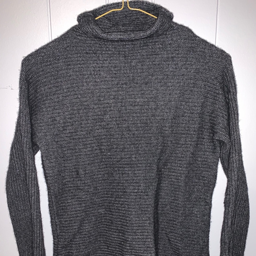 Dark Gray Wool Long Sleeve Bartolini Turtleneck